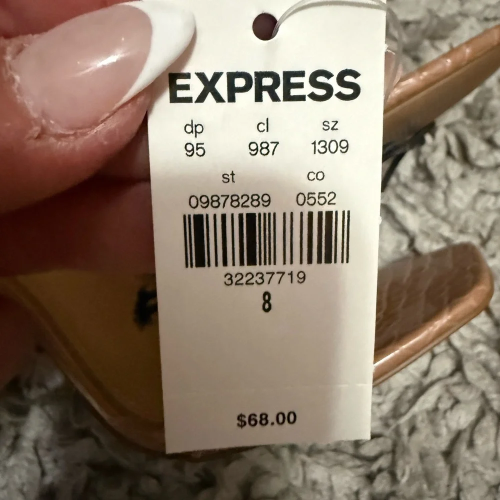 Express Tan Strappy Heels - Picture 6 of 15